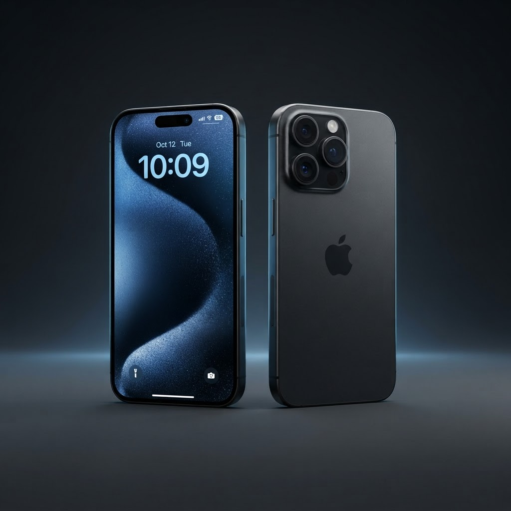 iPhone 15 Pro — coloris Titane noir